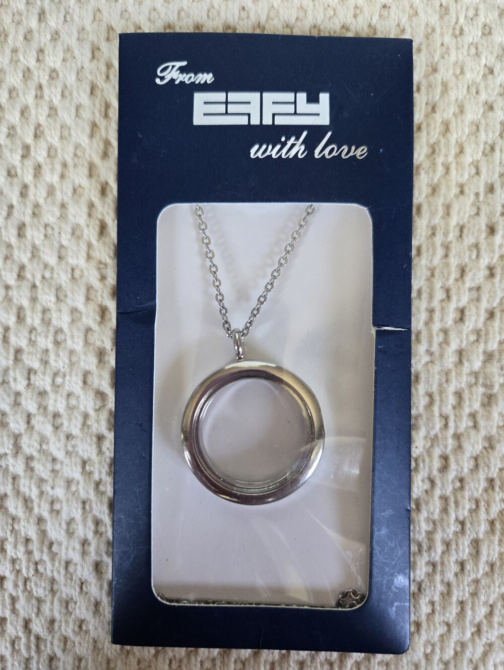 N-101-EFFY Floating Keepsake Charm Locket Necklace